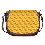 Colorful Hot Dog Pattern Print Saddle Bag
