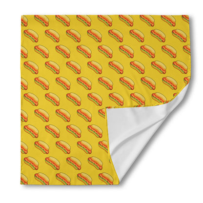 Colorful Hot Dog Pattern Print Silk Bandana