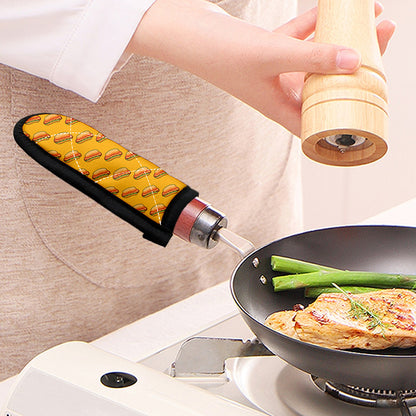 Colorful Hot Dog Pattern Print Skillet Handle Cover
