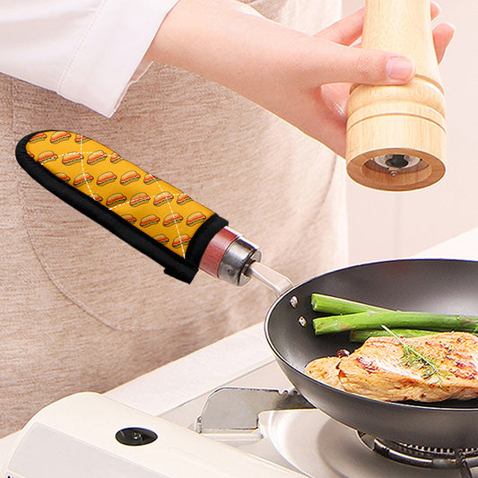 Colorful Hot Dog Pattern Print Skillet Handle Cover