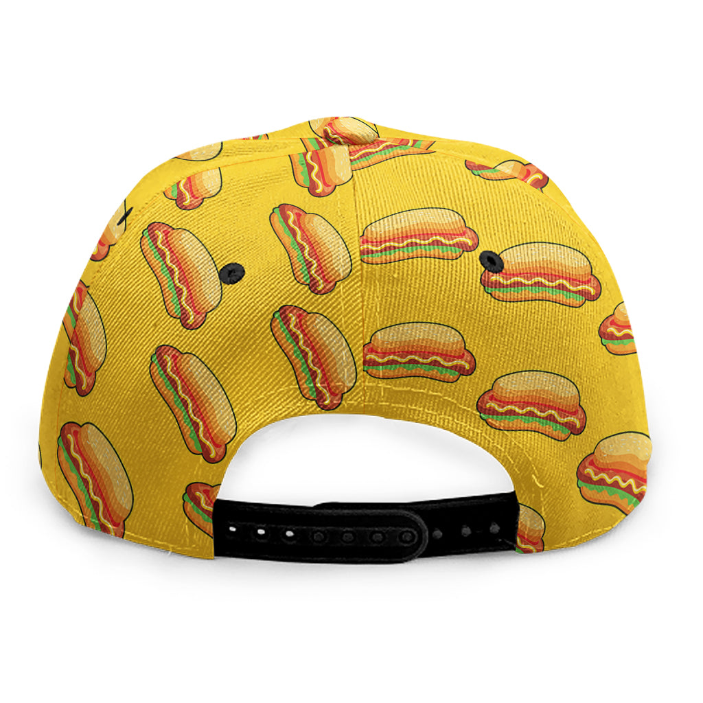 Colorful Hot Dog Pattern Print Snapback Cap