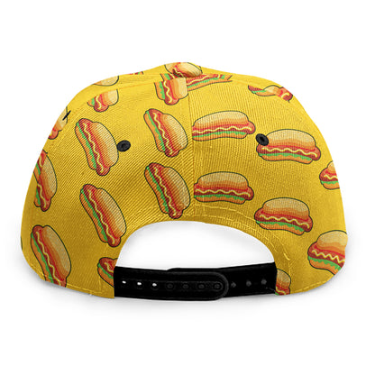 Colorful Hot Dog Pattern Print Snapback Cap