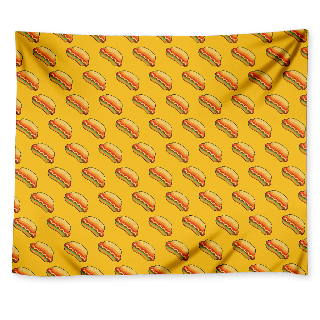 Colorful Hot Dog Pattern Print Tapestry