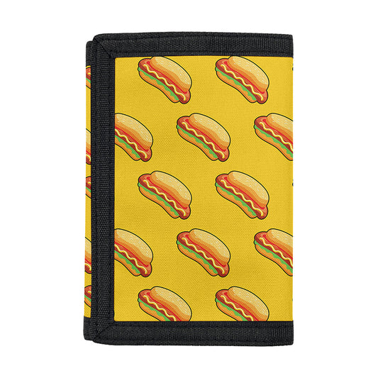 Colorful Hot Dog Pattern Print Trifold Wallet