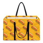Colorful Hot Dog Pattern Print Utility Tote Bag