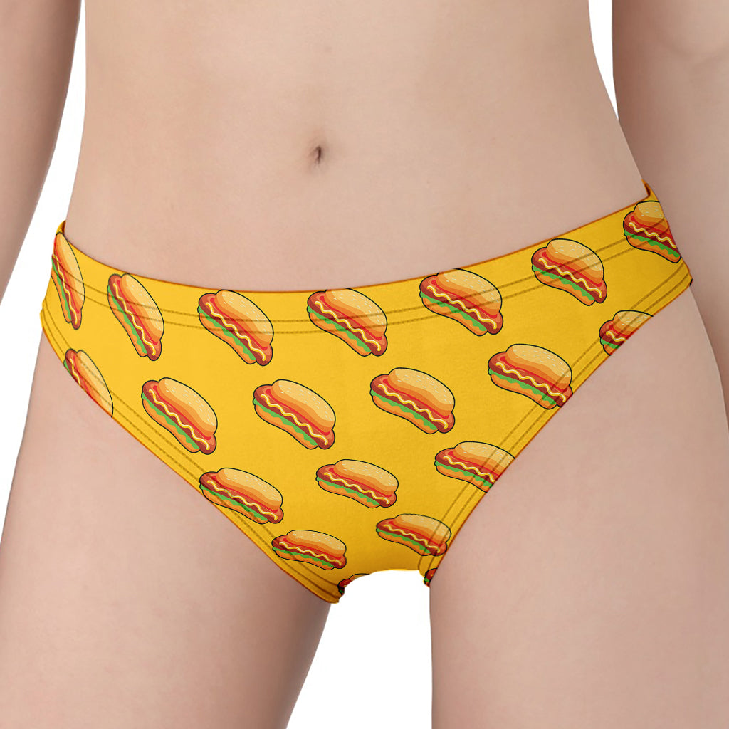 Colorful Hot Dog Pattern Print Women's Panties