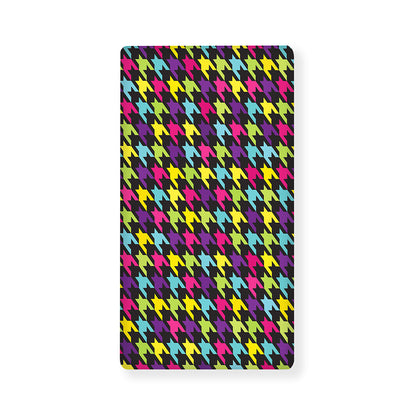 Colorful Houndstooth Pattern Print Baby Crib Sheet