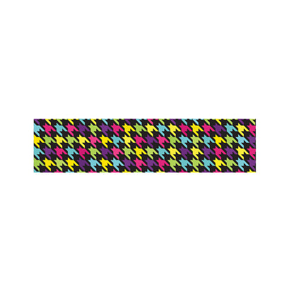 Colorful Houndstooth Pattern Print Bed Runner