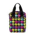 Colorful Houndstooth Pattern Print Bible Tote Bag