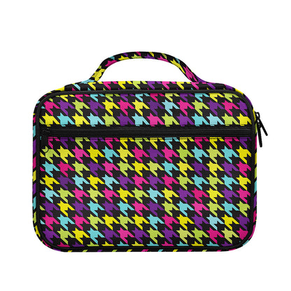 Colorful Houndstooth Pattern Print Briefcase Bible Bag