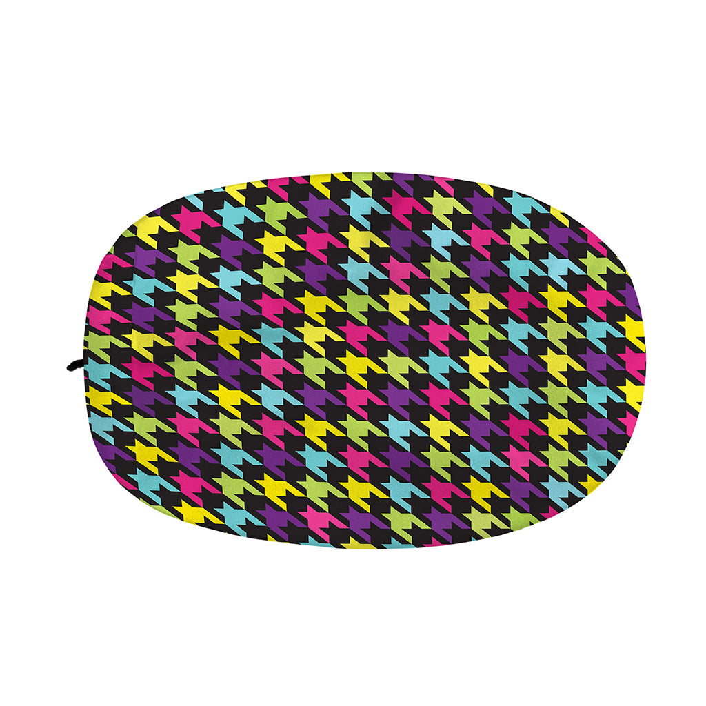 Colorful Houndstooth Pattern Print Car Side Mirror Covers