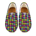 Colorful Houndstooth Pattern Print Casual Shoes
