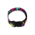 Colorful Houndstooth Pattern Print Dog Collar