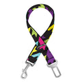 Colorful Houndstooth Pattern Print Dog Seat Belt