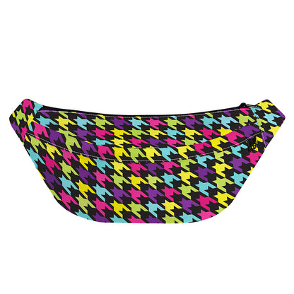 Colorful Houndstooth Pattern Print Fanny Pack