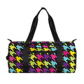 Colorful Houndstooth Pattern Print Gym Bag