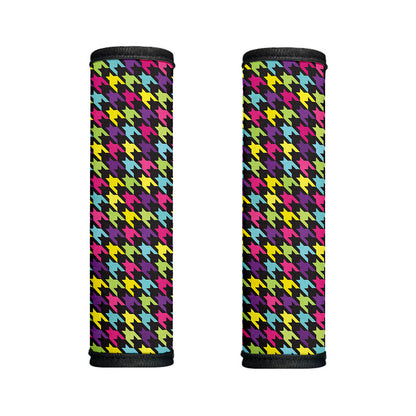 Colorful Houndstooth Pattern Print Handle Covers