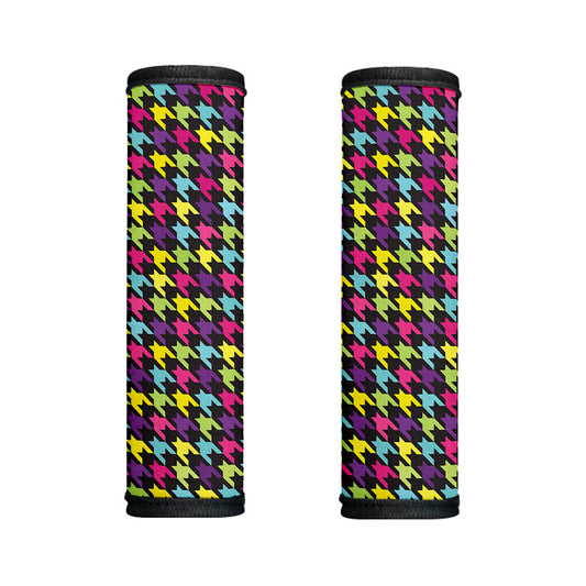 Colorful Houndstooth Pattern Print Handle Covers