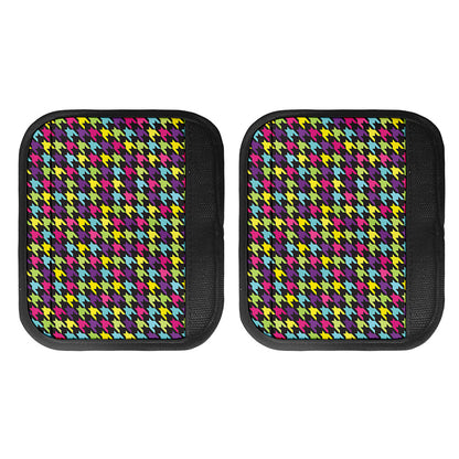 Colorful Houndstooth Pattern Print Handle Covers