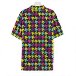 Colorful Houndstooth Pattern Print Hawaiian Shirt