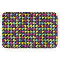 Colorful Houndstooth Pattern Print Indoor Door Mat
