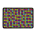 Colorful Houndstooth Pattern Print Kitchen Mat
