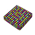 Colorful Houndstooth Pattern Print Outdoor Seat Cushion Cover