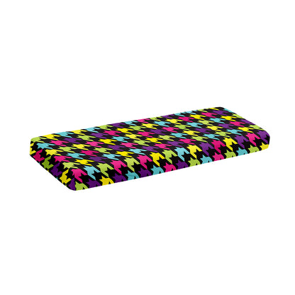Colorful Houndstooth Pattern Print Piano Keyboard Cover