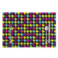 Colorful Houndstooth Pattern Print Placemat