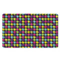 Colorful Houndstooth Pattern Print Polyester Doormat