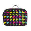 Colorful Houndstooth Pattern Print Portable Lunch Bag