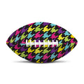 Colorful Houndstooth Pattern Print Rugby Ball