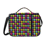 Colorful Houndstooth Pattern Print Shoulder Strap Bible Bag