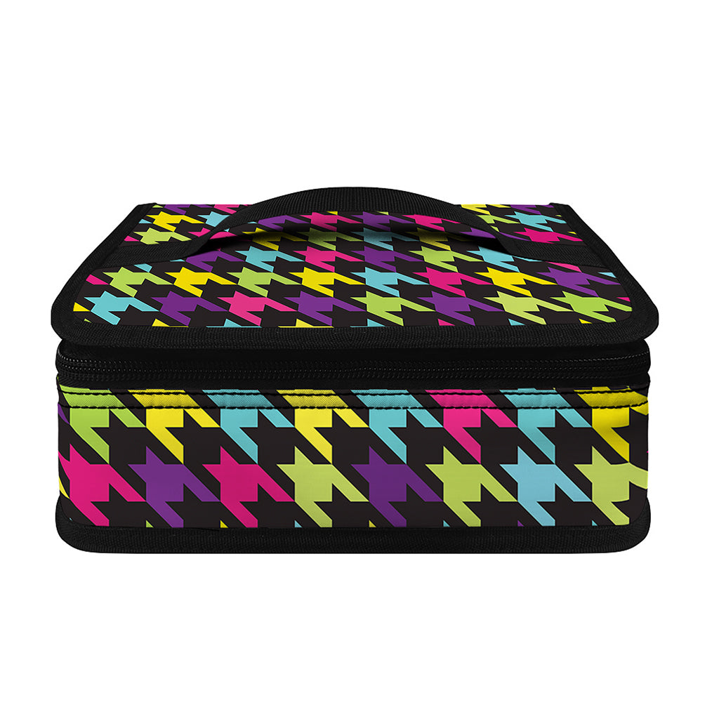 Colorful Houndstooth Pattern Print Small Lunch Bag
