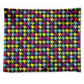 Colorful Houndstooth Pattern Print Tapestry