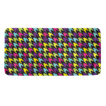 Colorful Houndstooth Pattern Print Towel