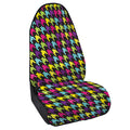 Colorful Houndstooth Pattern Print Waterproof Car Seat Cover
