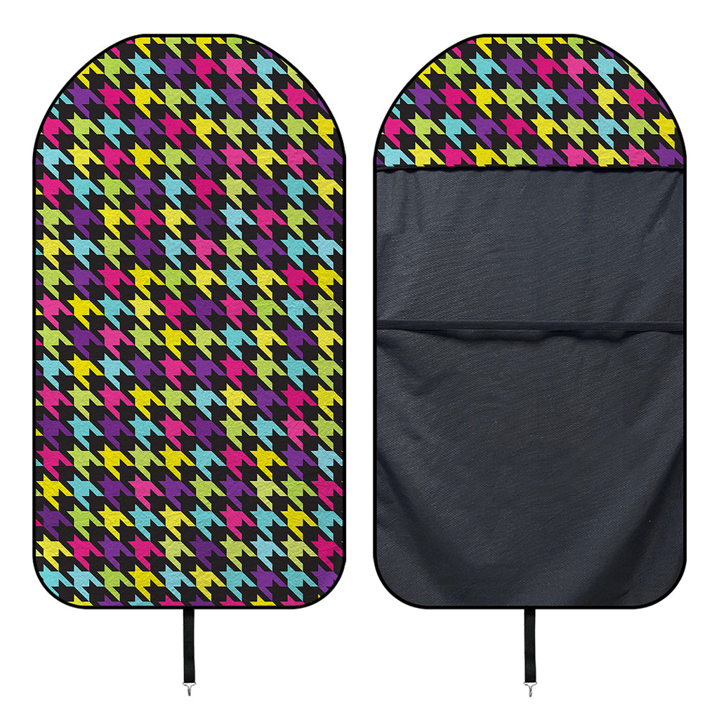 Colorful Houndstooth Pattern Print Waterproof Car Seat Cover