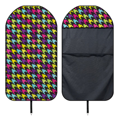 Colorful Houndstooth Pattern Print Waterproof Car Seat Cover