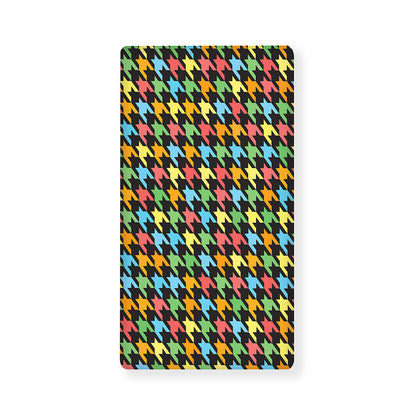 Colorful Houndstooth Print Baby Crib Sheet