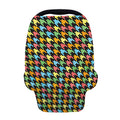 Colorful Houndstooth Print Baby Seat Cover