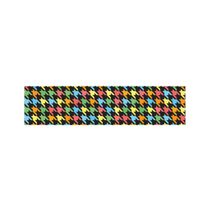 Colorful Houndstooth Print Bed Runner