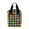 Colorful Houndstooth Print Bible Tote Bag