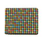 Colorful Houndstooth Print Bifold Wallet
