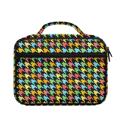 Colorful Houndstooth Print Briefcase Bible Bag