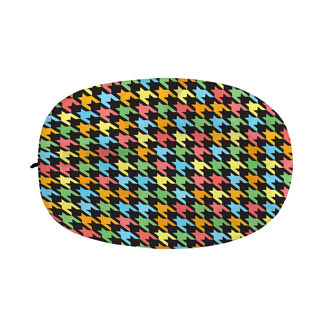 Colorful Houndstooth Print Car Side Mirror Covers