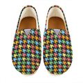Colorful Houndstooth Print Casual Shoes