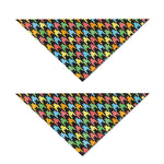 Colorful Houndstooth Print Dog Bandana