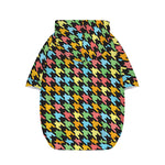 Colorful Houndstooth Print Dog Zip Up Hoodie