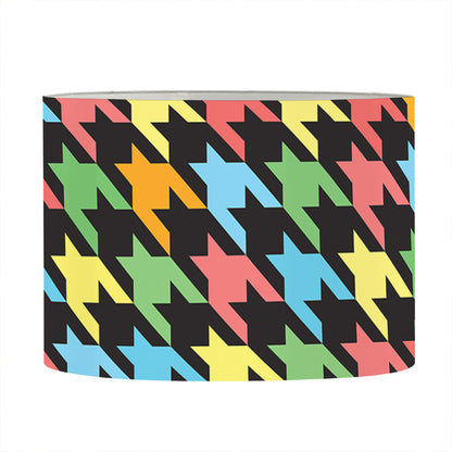 Colorful Houndstooth Print Drum Lamp Shade